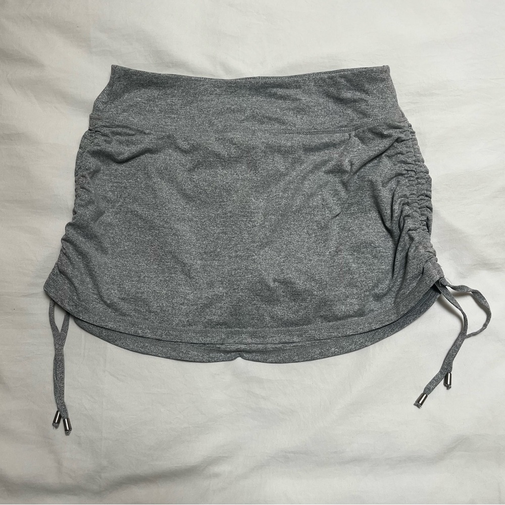 Kyodan Charcoal Mini Skirt with Side Ties
